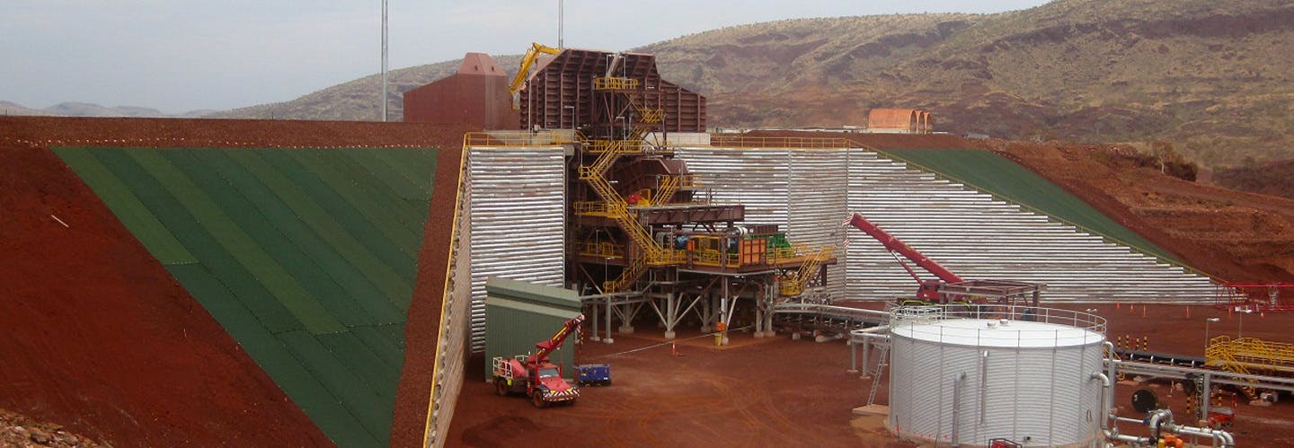 Energy mining slope stabilization